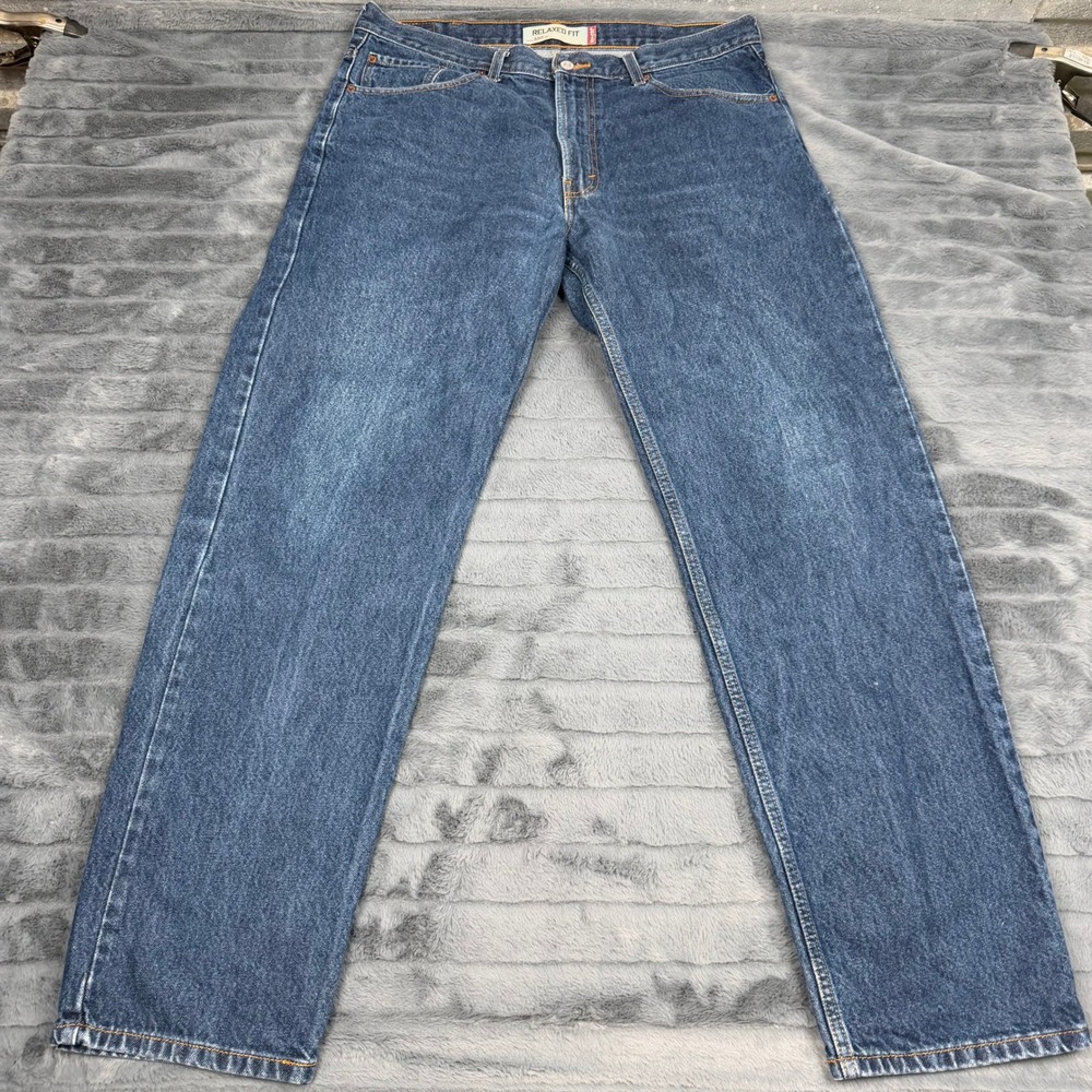 Levis 550 Relaxed Fit Mens Jeans Blue Denim W38 L34 Medium Wash 100% Cotton